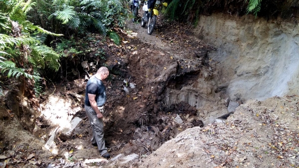 The slip on Pikowai Road