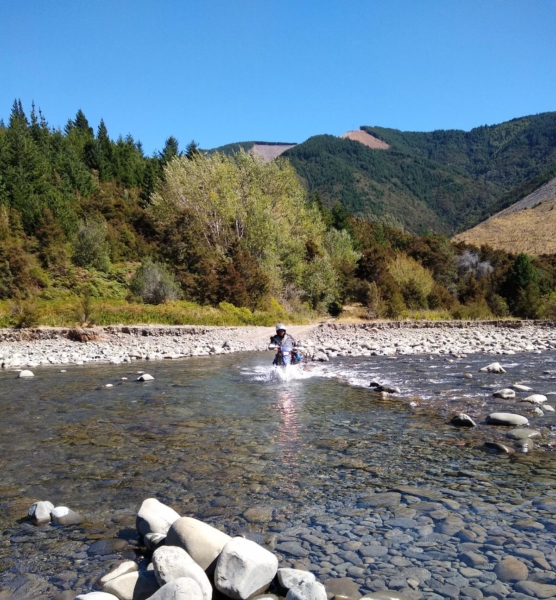Crossing a stream on Branch River