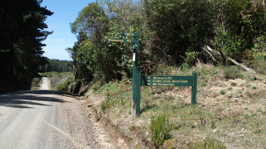 The Center of the North Island is signposted