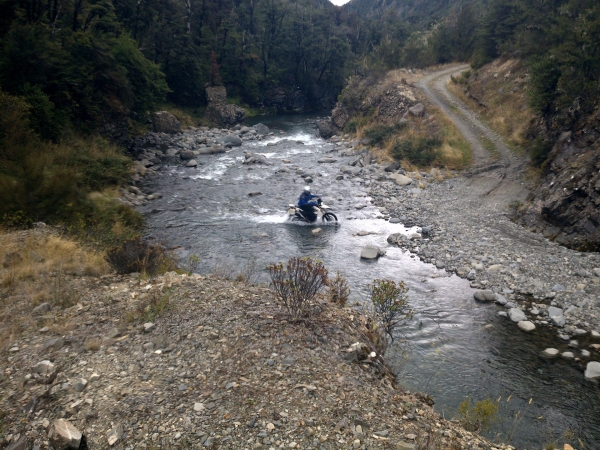 Crossing the river in Leatham Valley