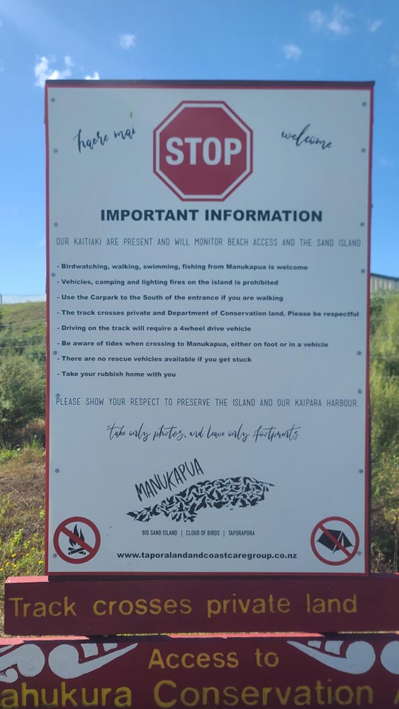 The entrance to Manukapua Island