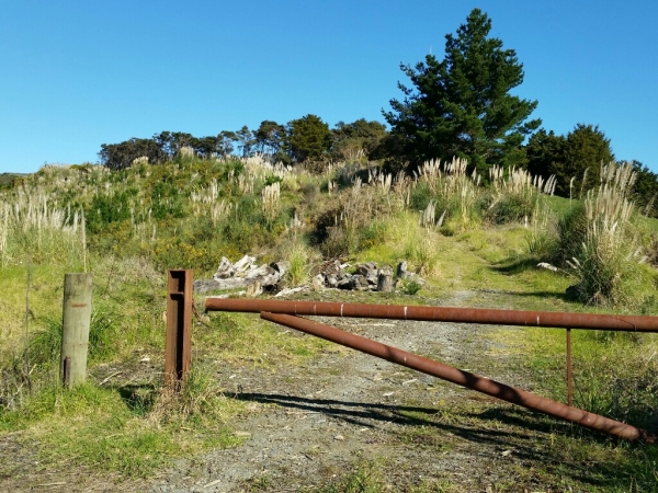 Gate at the start of Moir Hill Road