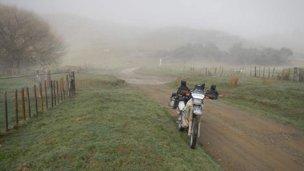 The northern most and largest stream crossing, dry in the middle of winter