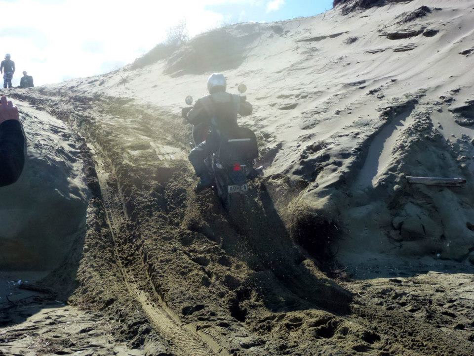 Exiting Muriwai Beach at Wilsons Road