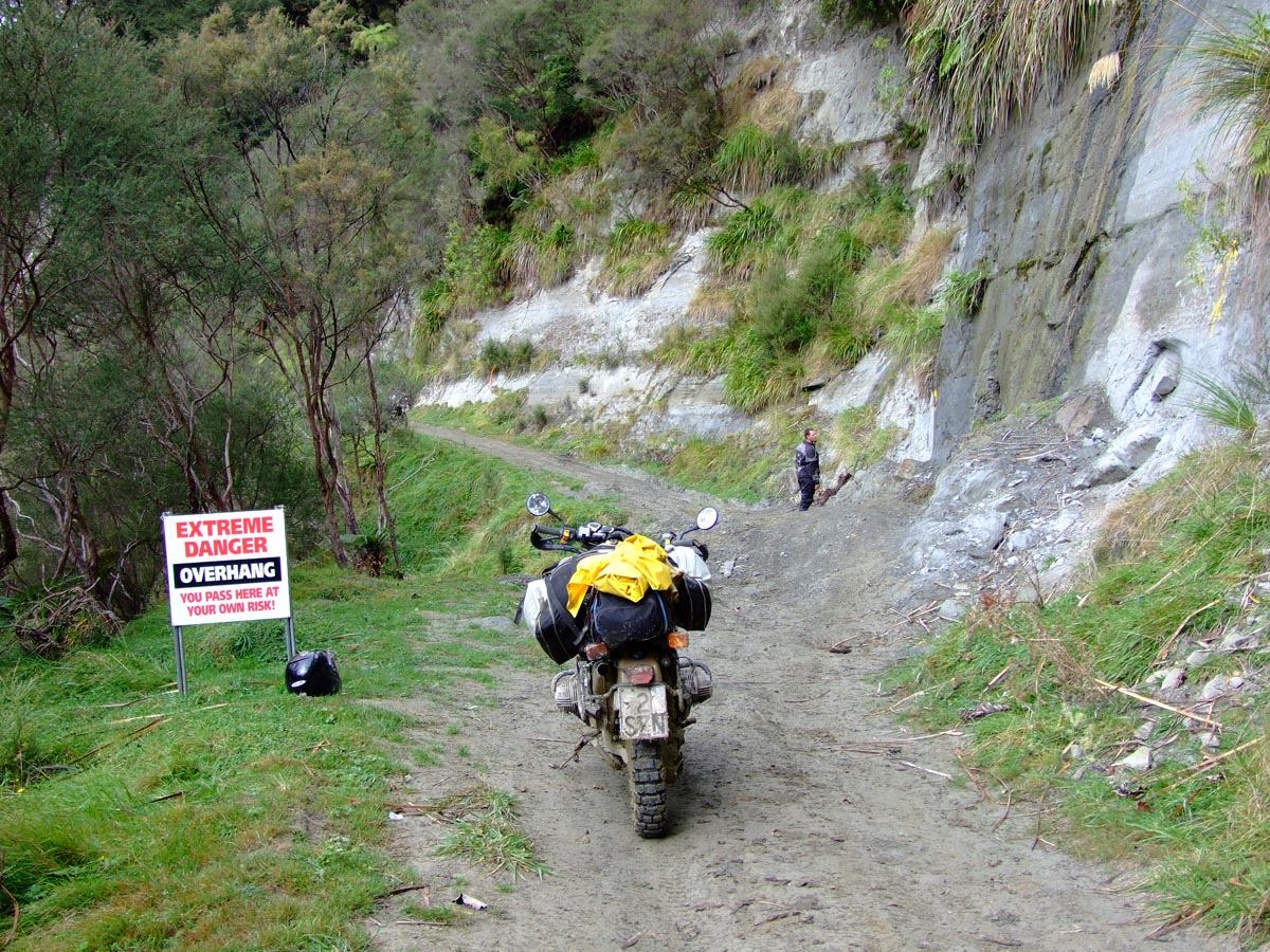 The rockfall on Old Whangamomona Road