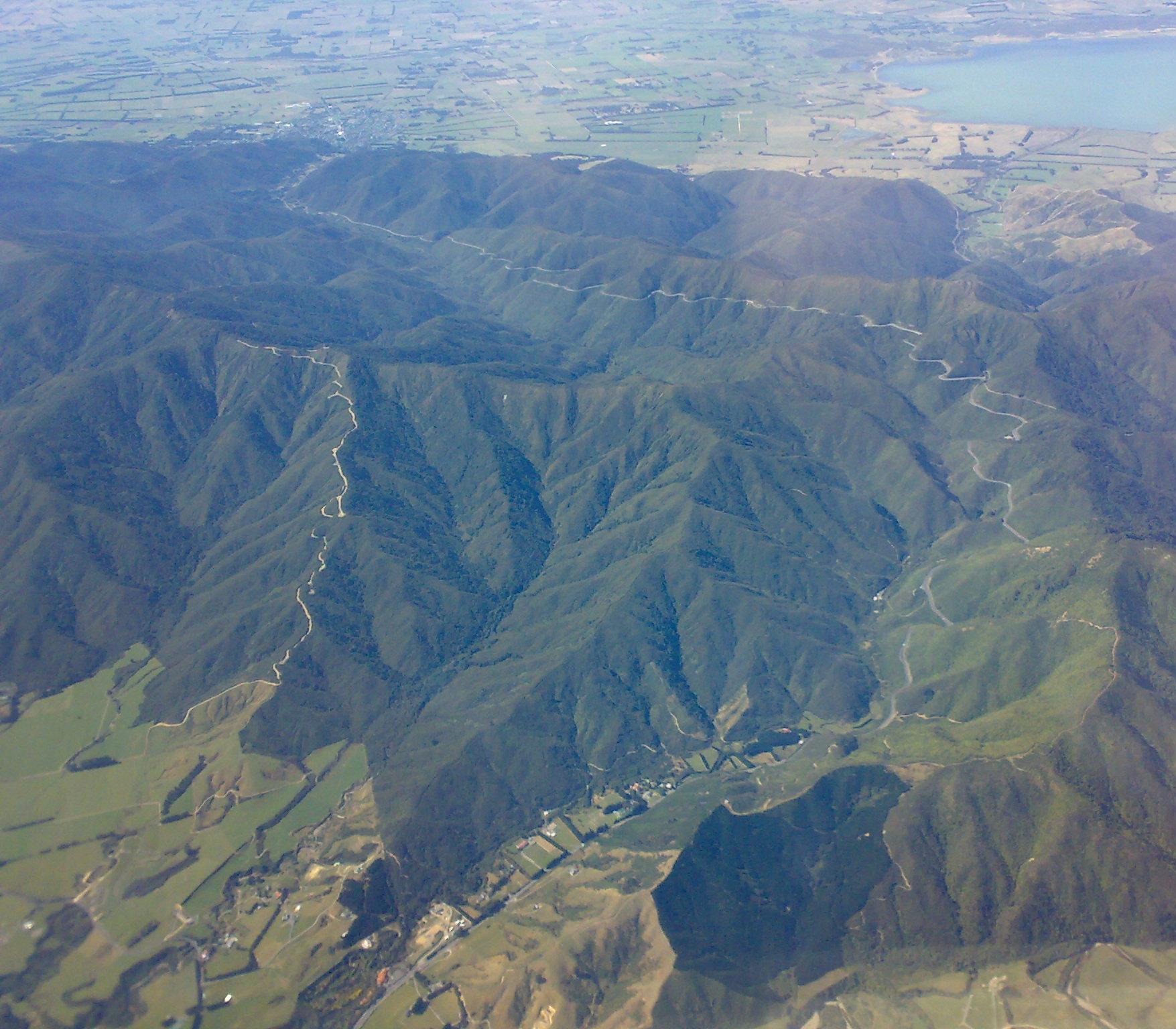 Aerial Shot of the Rimutaka HIll