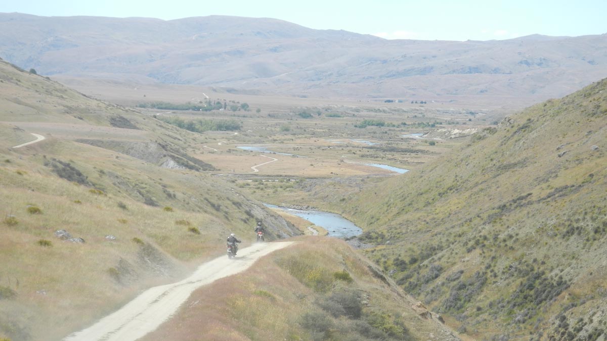 Riders heading North on The Nevis