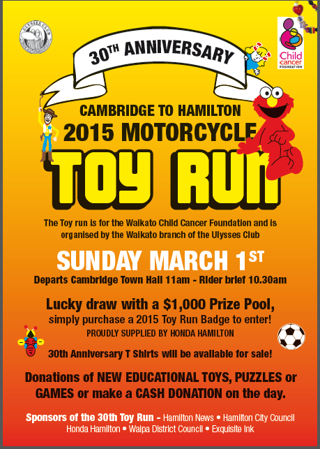Ulysses Cambridge to Hamilton Toy Run 2015
